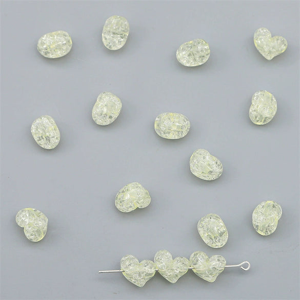 Acrylic Loose Beads For Jewelry Accessories Handmade Cartoon Style Peach Heart Shape