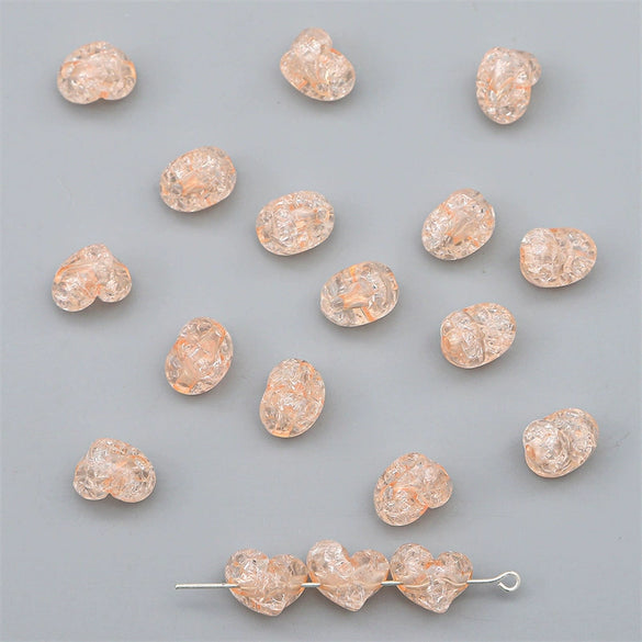 Acrylic Loose Beads For Jewelry Accessories Handmade Cartoon Style Peach Heart Shape