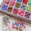 Acrylic Loose Beads Heart Star Shaped Colorful Striped Diy Handmade Mobile Phone Chain Accessories