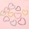 Acrylic Loose Beads Hollow Love Shape Handmade Minimalist Style Diy Bracelet And Necklace Material