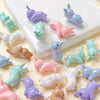 Acrylic Loose Beads Jewelry Accessories With Line Pattern Handmade By Baking Varnish Bunny And Jelly Bean Shaped