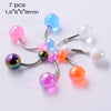 Acrylic Luminous Tongue Piercing Nail Set Round Fantasy Crack Ball Navel Ring Horseshoe Ring Nose Ring