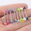 Acrylic Luminous Tongue Piercing Nail Set Round Fantasy Crack Ball Navel Ring Horseshoe Ring Nose Ring