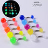 Acrylic Luminous Tongue Piercing Nail Set Round Fantasy Crack Ball Navel Ring Horseshoe Ring Nose Ring