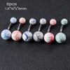 Acrylic Luminous Tongue Piercing Nail Set Round Fantasy Crack Ball Navel Ring Horseshoe Ring Nose Ring