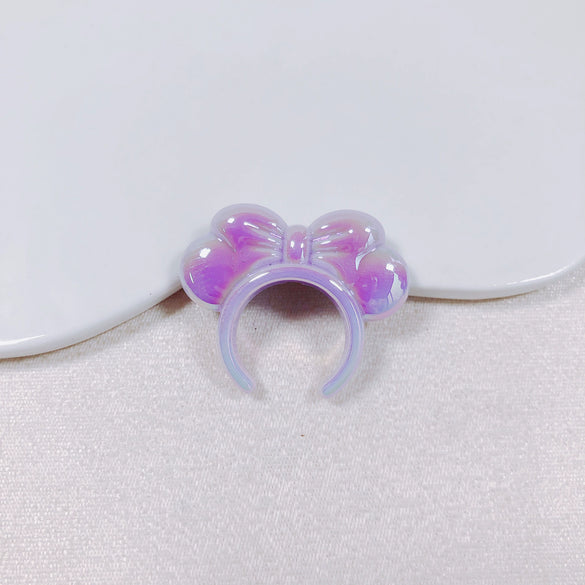 Acrylic Macaron Straight Hole Bow Headband Beaded Loose Beads Resin Accessories Spacer Beads Mobile Phone Chain