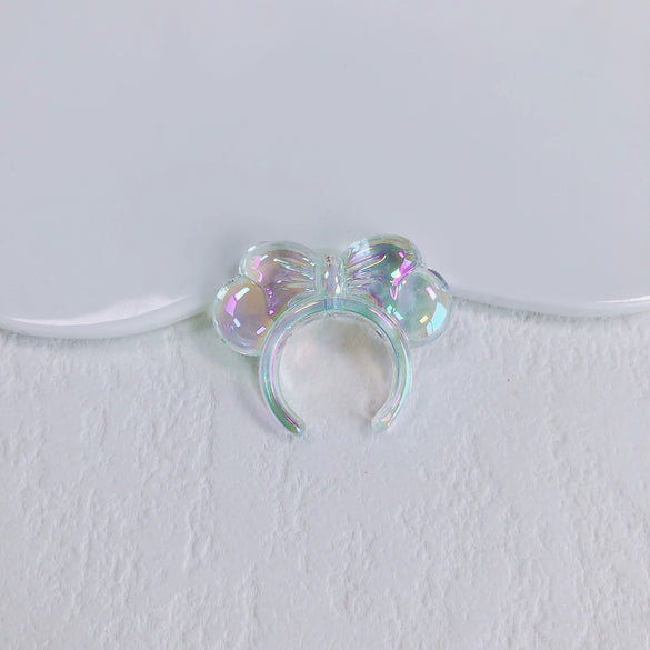 Acrylic Macaron Straight Hole Bow Headband Beaded Loose Beads Resin Accessories Spacer Beads Mobile Phone Chain