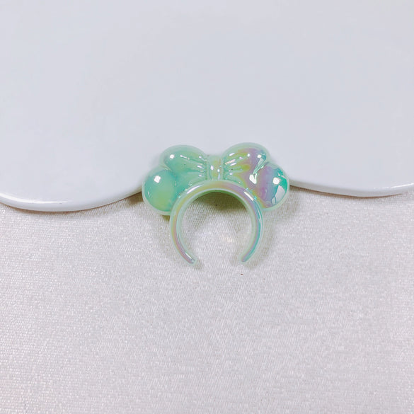 Acrylic Macaron Straight Hole Bow Headband Beaded Loose Beads Resin Accessories Spacer Beads Mobile Phone Chain