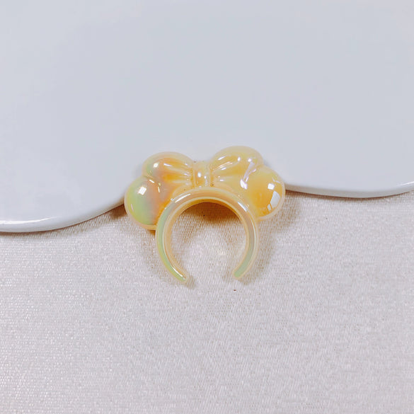 Acrylic Macaron Straight Hole Bow Headband Beaded Loose Beads Resin Accessories Spacer Beads Mobile Phone Chain