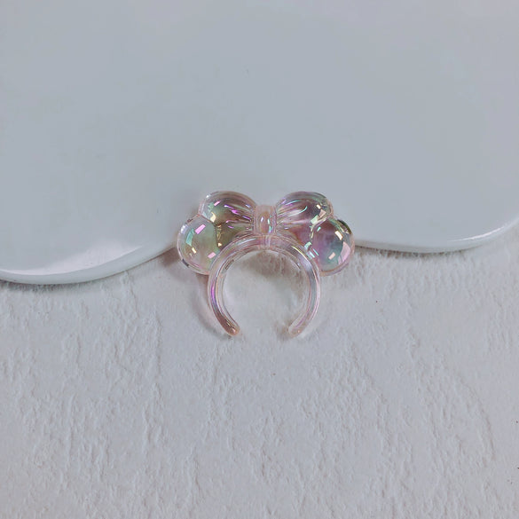 Acrylic Macaron Straight Hole Bow Headband Beaded Loose Beads Resin Accessories Spacer Beads Mobile Phone Chain