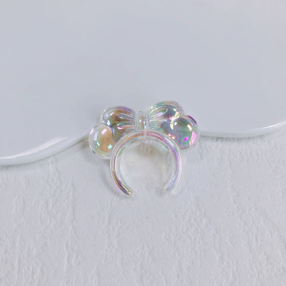 Acrylic Macaron Straight Hole Bow Headband Beaded Loose Beads Resin Accessories Spacer Beads Mobile Phone Chain