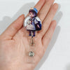 Acrylic Nurse Easy Pull Buckle Retractable Cartoon Keychain