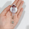 Acrylic Nurse Easy Pull Buckle Retractable Cartoon Keychain