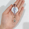 Acrylic Nurse Easy Pull Buckle Retractable Cartoon Keychain