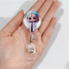 Acrylic Nurse Easy Pull Buckle Retractable Cartoon Keychain