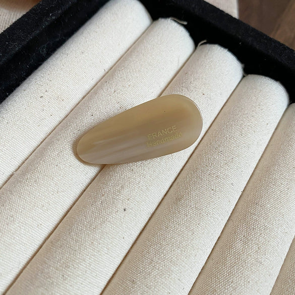 Acrylic Oval Water Drop Handmade Duckbill Hair Clip For Women Versatile Minimalist Style