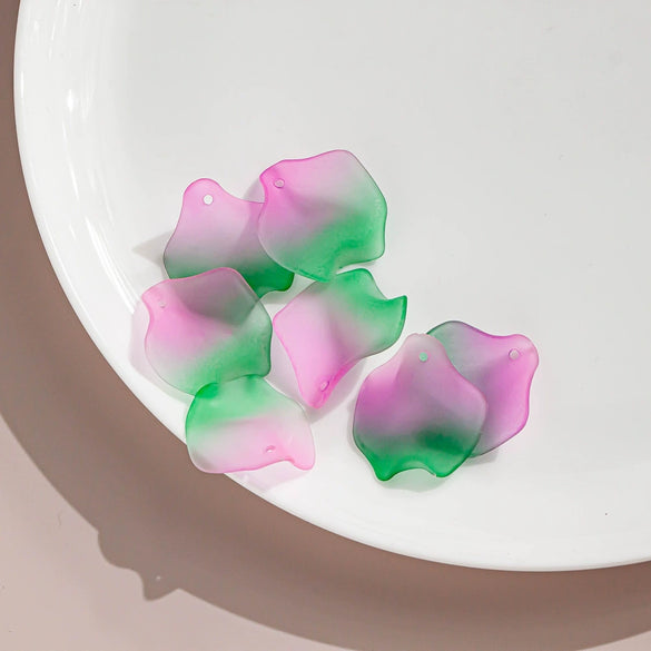 Acrylic Petal Flower Frosted Gradient Diy Earrings And Hairpin Accessories