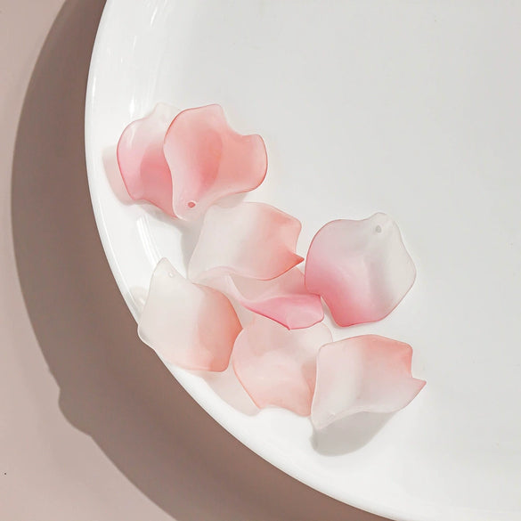 Acrylic Petal Flower Frosted Gradient Diy Earrings And Hairpin Accessories