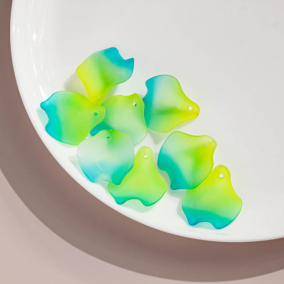 Acrylic Petal Flower Frosted Gradient Diy Earrings And Hairpin Accessories