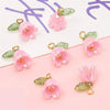 Acrylic Plated Lily Orchid Beads Handmade Necklace Bracelet Clothing Accessories Wholesale