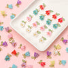 Acrylic Plated Lily Orchid Beads Handmade Necklace Bracelet Clothing Accessories Wholesale