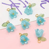 Acrylic Plated Lily Orchid Beads Handmade Necklace Bracelet Clothing Accessories Wholesale