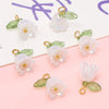 Acrylic Plated Lily Orchid Beads Handmade Necklace Bracelet Clothing Accessories Wholesale