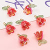 Acrylic Plated Lily Orchid Beads Handmade Necklace Bracelet Clothing Accessories Wholesale