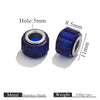 Acrylic Resin Color Transparent Diamond Cylindrical Large Hole Beads Bracelet Necklace Loose Beads