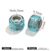 Acrylic Resin Color Transparent Diamond Cylindrical Large Hole Beads Bracelet Necklace Loose Beads