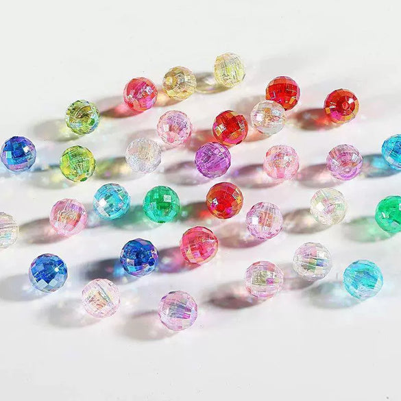 Acrylic Round Beads Handmade Diy Earrings And Bracelet Loose Bead Accessories