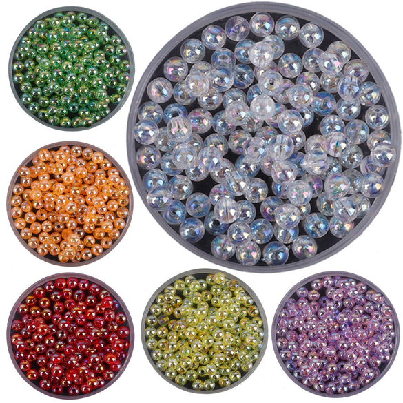 Acrylic Round Beads Handmade Diy Earrings And Bracelet Loose Bead Accessories