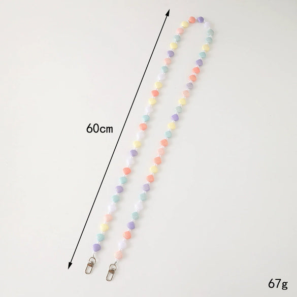 Acrylic Shell Crossbody Chain Bag Hanging Accessories Mobile Phone Case Keychain Pendant Semimanual