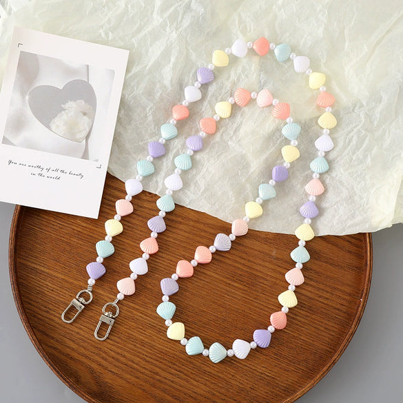 Acrylic Shell Crossbody Chain Bag Hanging Accessories Mobile Phone Case Keychain Pendant Semimanual
