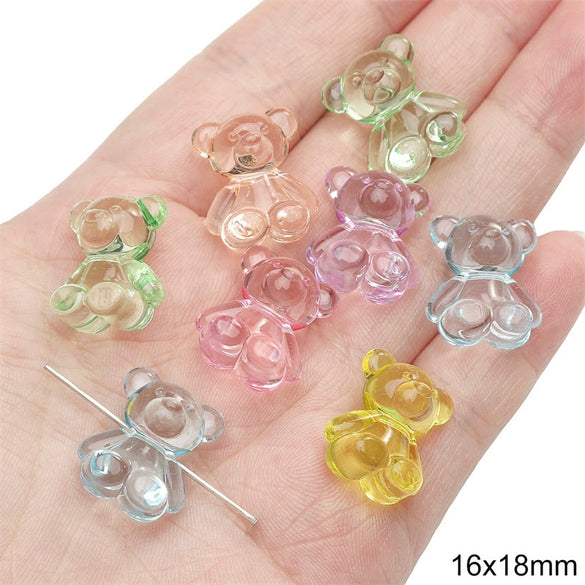 Acrylic Simple Style Fivepointed Star And Round Beads Diy Hair Ornament Accessories