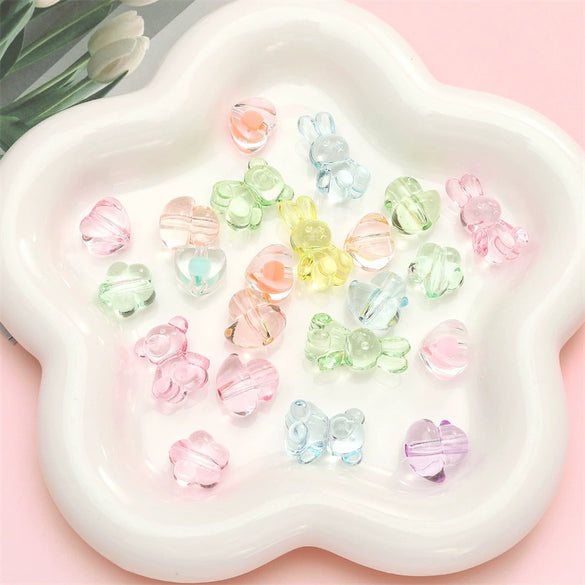 Acrylic Simple Style Fivepointed Star And Round Beads Diy Hair Ornament Accessories