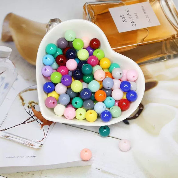 Acrylic Solid Beads Handmade Mobile Phone Chain Necklace Accessories