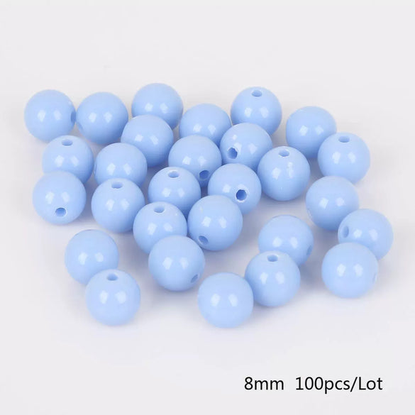 Acrylic Solid Beads Handmade Mobile Phone Chain Necklace Accessories