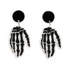 Acrylic Spider Palm Cat Pumpkin Cartoon Earrings For Women Halloween Accessories