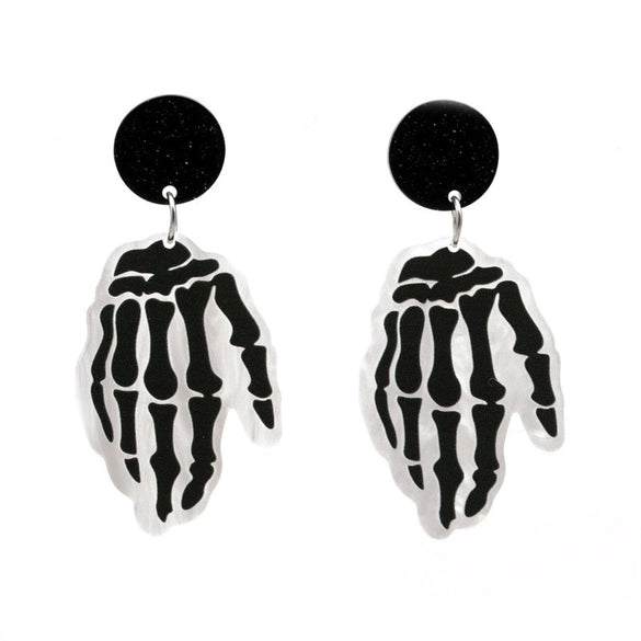 Acrylic Spider Palm Cat Pumpkin Cartoon Earrings For Women Halloween Accessories