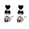 Acrylic Spider Palm Cat Pumpkin Cartoon Earrings For Women Halloween Accessories