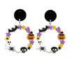 Acrylic Spider Palm Cat Pumpkin Cartoon Earrings For Women Halloween Accessories