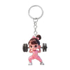 Acrylic Sports Cartoon Characters Basketball Football Theme Keychain 2D Doublesided Printing