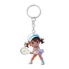 Acrylic Sports Cartoon Characters Basketball Football Theme Keychain 2D Doublesided Printing