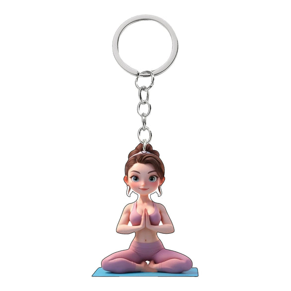 Acrylic Sports Cartoon Characters Basketball Football Theme Keychain 2D Doublesided Printing