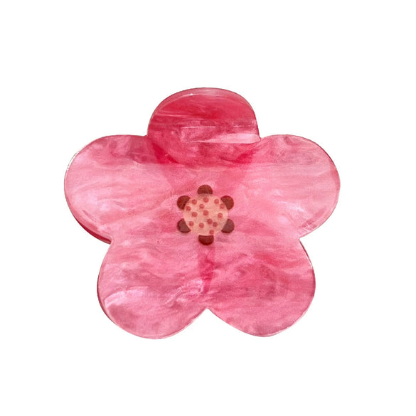Acrylic Spring Flower Hair Grab Clip With Baking Paint Women's