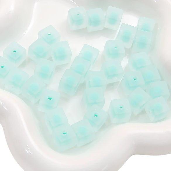 Acrylic Square Beads For Handmade Bracelet And Necklace Accessories Sweet Style Geometric Pattern