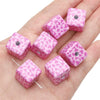 Acrylic Square Beads Plaid Handmade Floral Butterfly Bead Accessories