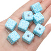 Acrylic Square Beads Plaid Handmade Floral Butterfly Bead Accessories