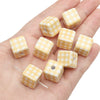 Acrylic Square Beads Plaid Handmade Floral Butterfly Bead Accessories